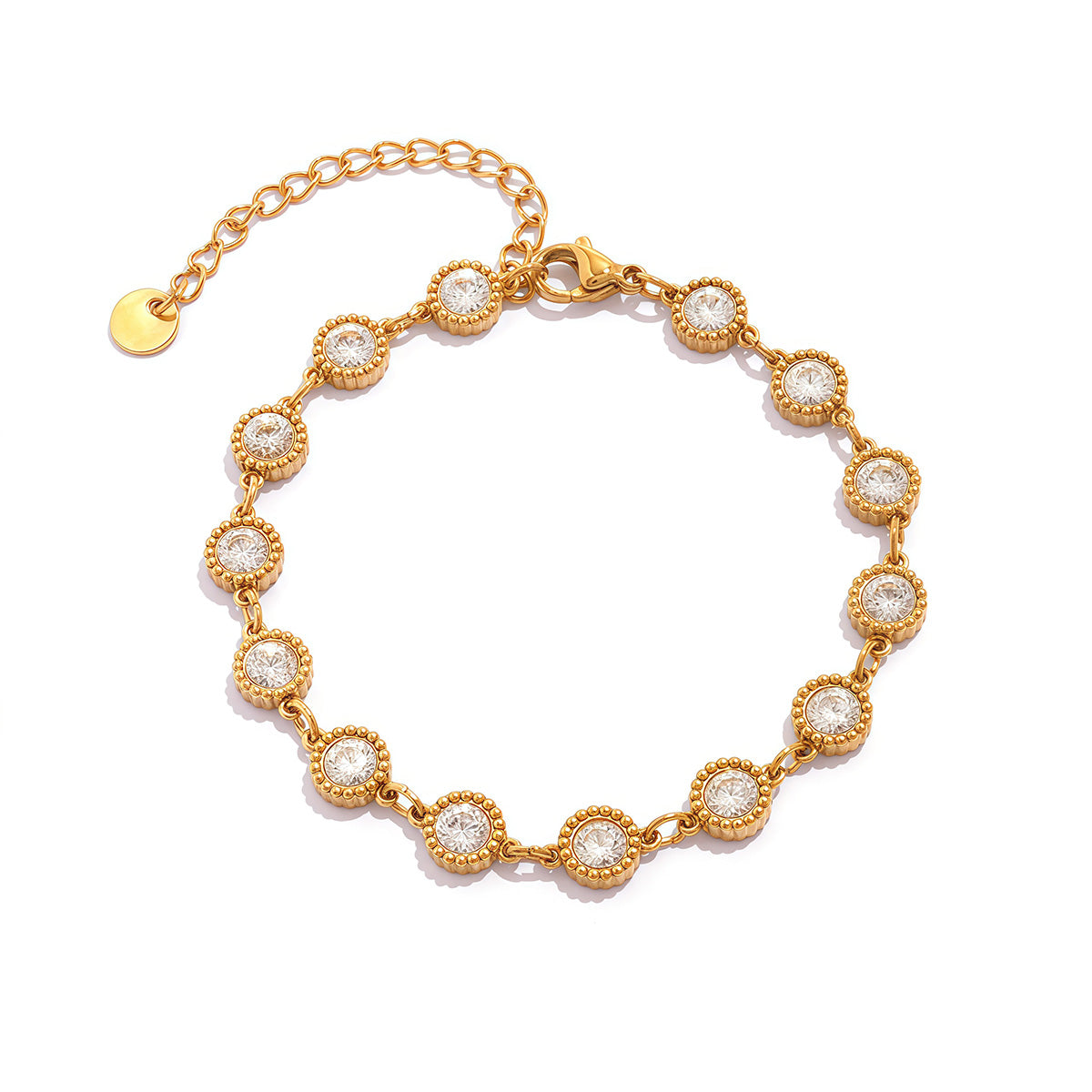 Breille Gold Tone Zircon Bracelet