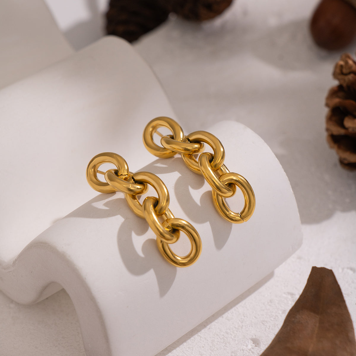 Sofia Gold Chain Dangle Earrings