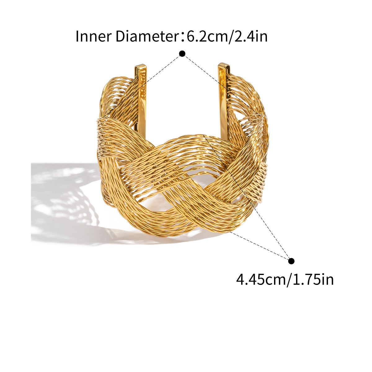 Lydia Gold Tone Interwoven Bangle
