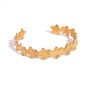 Adeline Gold Tone Flower Cuff Bracelet