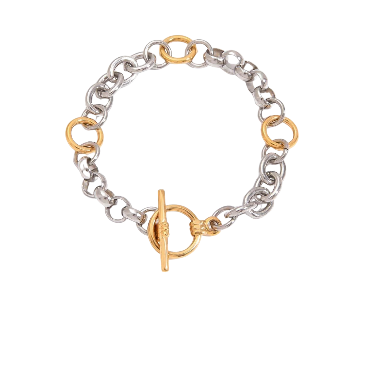 Hallie Two Tone Chain Bracelet