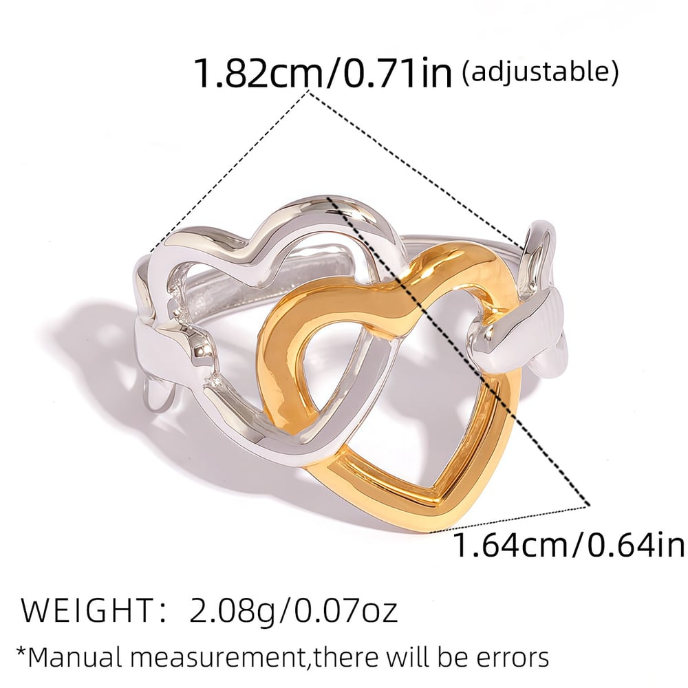 Aurora Two Tone Heart Ring