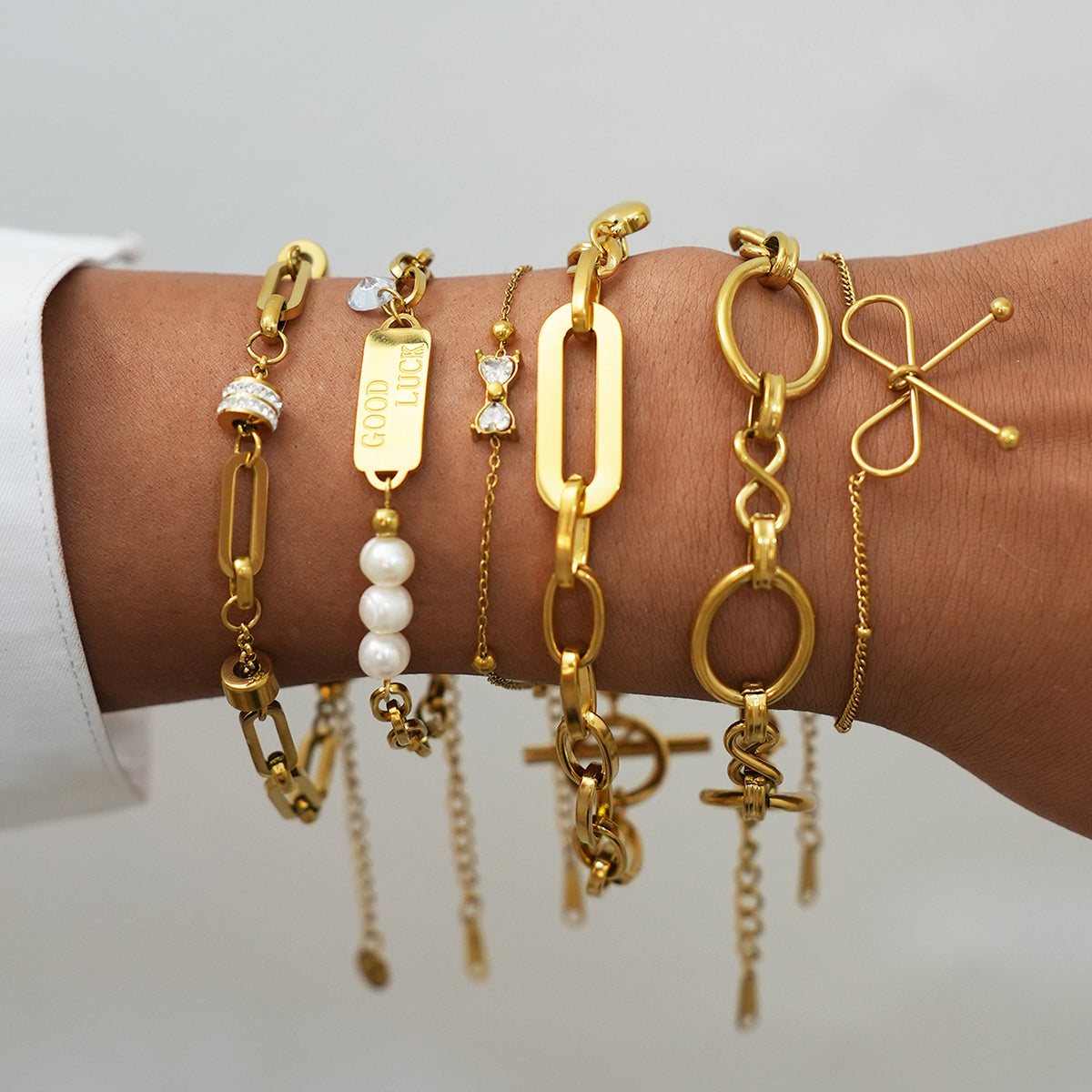 Kaylani Gold Tone Chain Bracelet