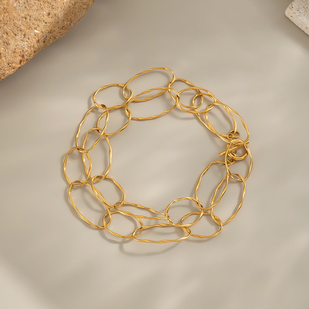 Serenity Gold Tone Long Necklace