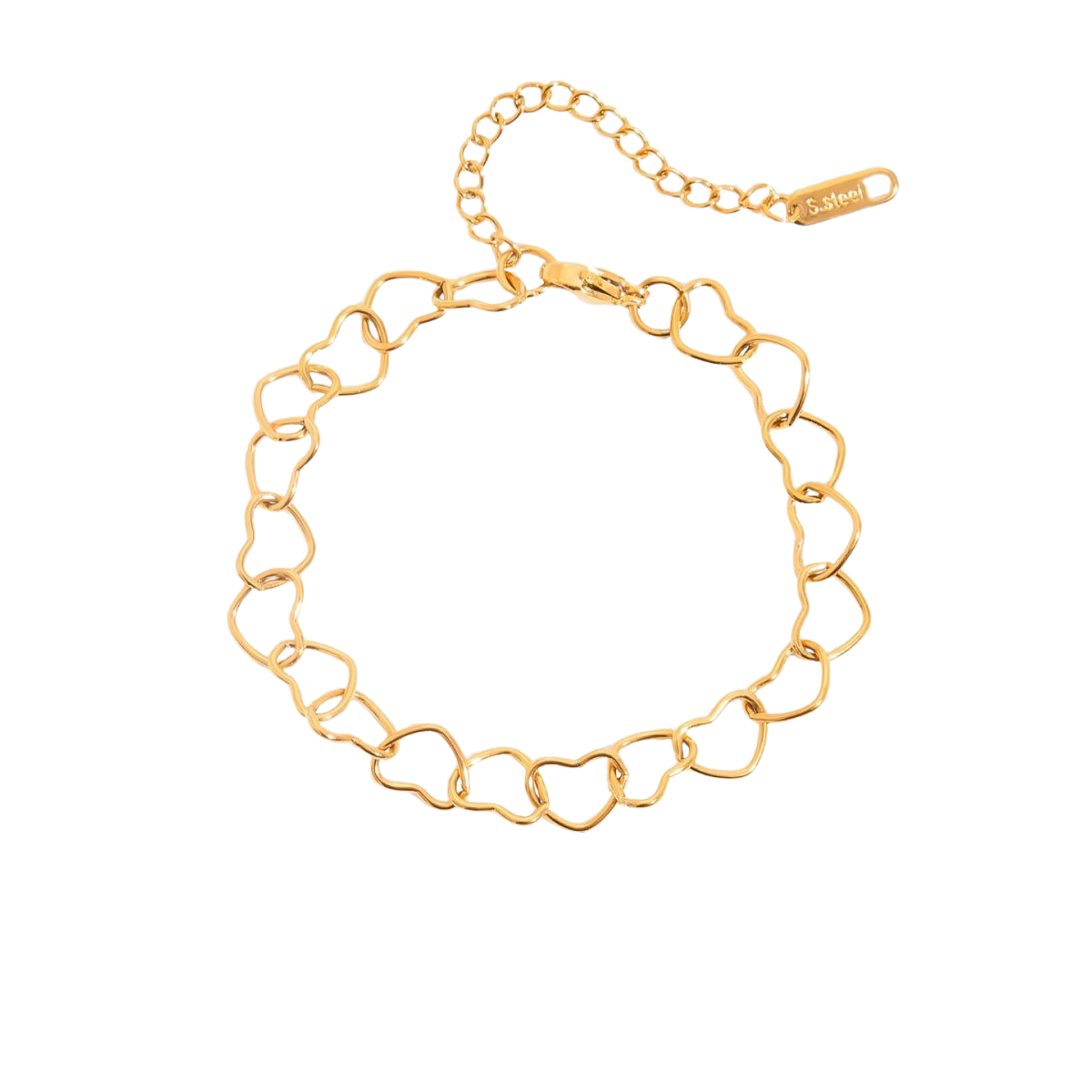 Julia Gold Tone Heart Chin Bracelet