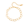 Julia Gold Tone Heart Chin Bracelet