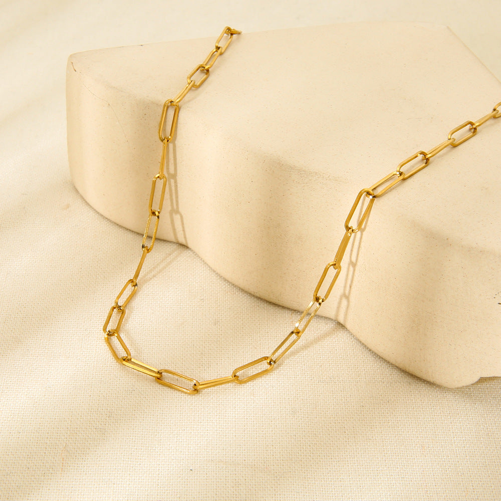 Caroline Gold Tone Chain Necklace