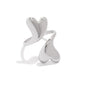 Lily Silver Tone Double Heart Ring