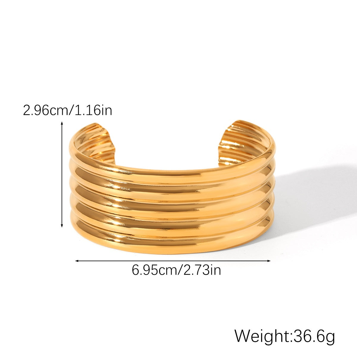 Anastasia Gold Tone Cuff Bracelet