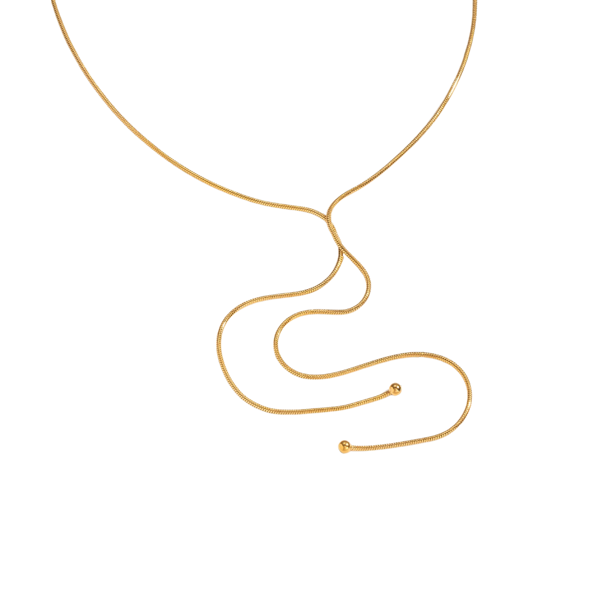 Aitana Gold Tone Drop Necklace