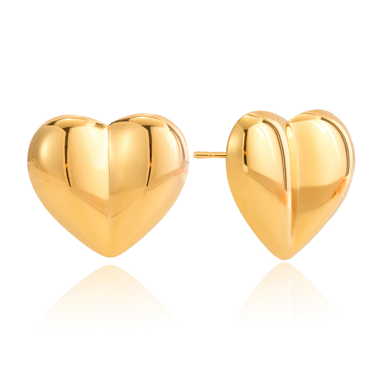 Nova Gold Tone Heart Stud Earrings