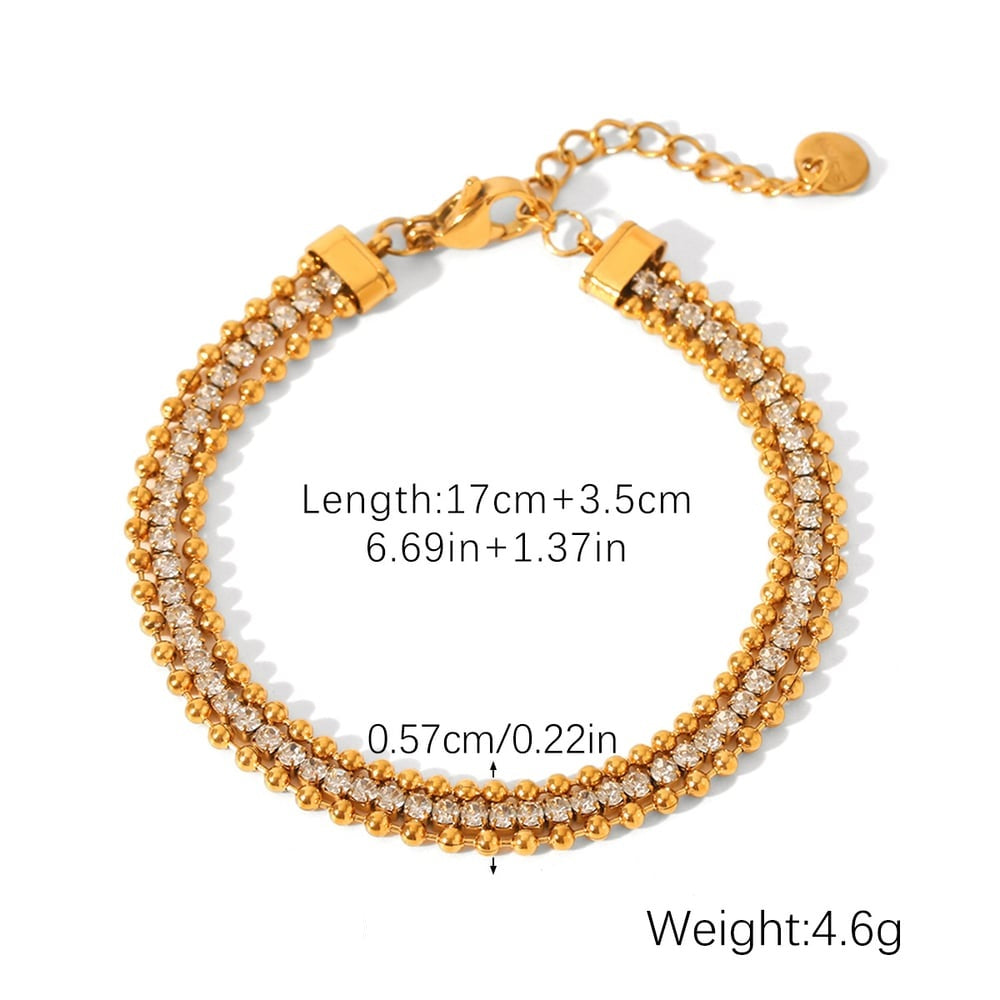 Reese Gold Tone Luxurious Zircon Bracelet