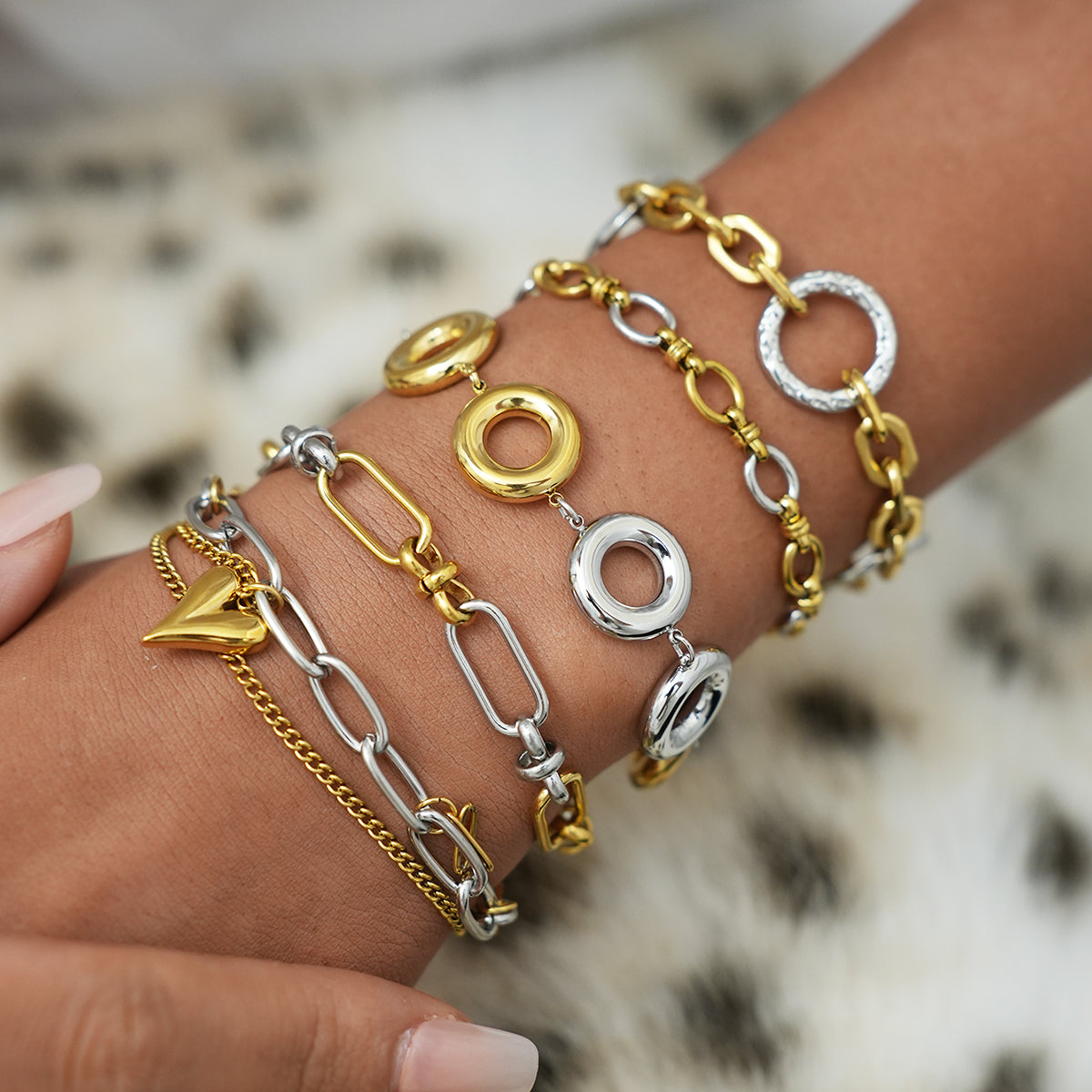 Ximena Two Tone Chain Bracelet
