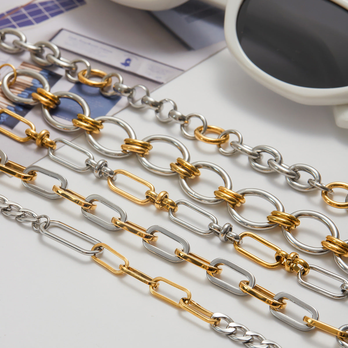 Esther Two Tone Chain Bracelet