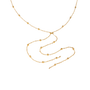 Zara Gold Tone Beads Drop Necklace