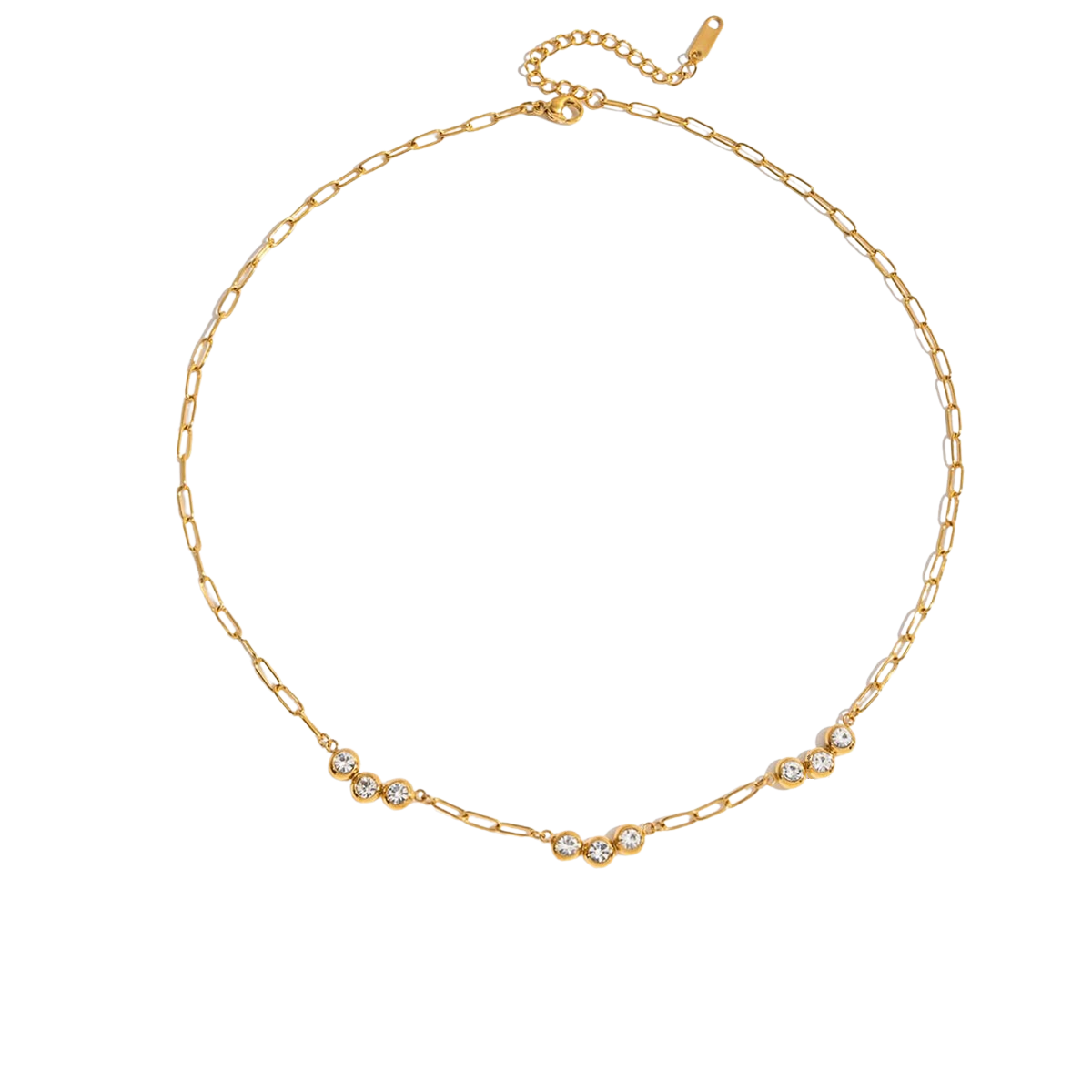 Samantha Gold Tone Zircon Necklace